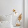 Opviq Horn - 12216 Lámpara de pared dorada